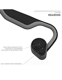 Alova   Auriculares de conducción ósea IP56 resistentes al agua, peso ligero para correr, senderismo, ciclismo