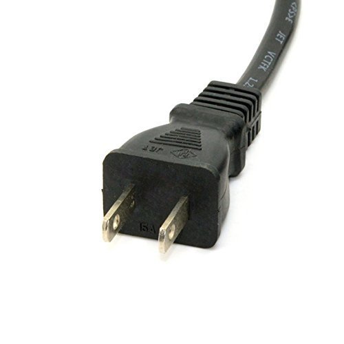 Toptekits 2-Pack USA Outlet Saver Power Extension Cord Cable 125V 15A 2-Prong 2 Outlets for NEMA 5-15P to NEMA 5-15R (1.6ft/50cm) - Thumbnail 4