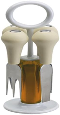 Block with 4 cheese knives, compact and practical also to bring the table, ergonomic and innovative design, Trendy line by Omadadesign, Yellow