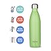 MIRA Stainless Steel Vacuum Insulated Water Bottle | Leak-proof Double Walled Cola Shape Bottle | Keeps Drinks Cold for 24 hours & Hot for 12 hours (Cactus Green, 17 oz (500 ml, 0.53 qt))