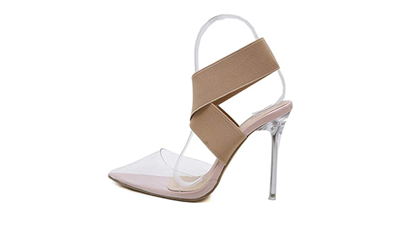 clear tan heels