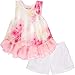 Bonny Billy Little Girls' Short Set Flower Top and Solid Pant 2 Pcs Suit