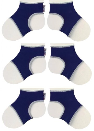 Sock Ons Clever Little Things That Keep Baby 3 Pack Classic (LG 6-12 Months, Navy)