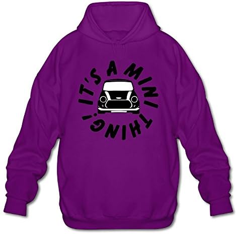 Iboqumin It's A Mini Thing Men's Hooded Sweatshirt XXL Purple