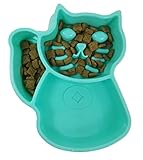 Katzy Kraft Fun Slow Feed Interactive Pet Bowl Dog Cat Stop Bloat Choking Food Water (Aqua)