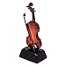 Broadway Gift Brown Violin Miniature Musical Instrument Decorative Figurine on Pedestal Stand, 6 Inch