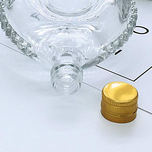 Yamalans 100ml Portable Refillable Empty Clear Glass Wine Liquor Bottle Jar Transparent