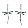 D&XQX Vintage Gothique Punk Boucles d’oreilles pour Les Femmes 925 Sliver Naturel Peridot Libellule Boucles d’oreilles…