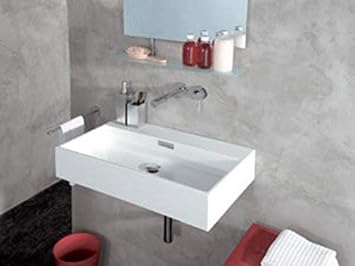 LineaBeta Design Keramikwaschbecken Waschbecken 70cm ohne Hahnloch, 537101.09 weiß