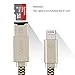 Memory Card Reader, Apple lightning cable, Valkit 2in1 lightning USB cord cable adapter for iPhone 5 / 6 iPad mini air pro with external storage micro SD card reader (not included SD card)