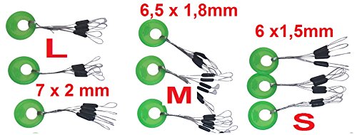 SANDAFISHING 360 Gummistopper in 3 Größen Schnurstopper Angel Zubehör Friedfisch Set Posen- Stopper Gummiperle (360… – Bild 3