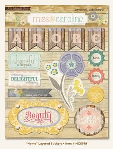 Miss Caroline Home Layered Stickers