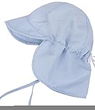 SimpliKids UPF 50+ UV Ray Sun Protection Baby Hat w/ Neck Flap & Drawstring