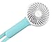 Momoday Mini Air Cool Fan Multi-function Personal Rechargeable USB hanging Handheld with LED Light Portable Cool Student Fan 3 Speeds Powered by Battery/USB for Home Office Outdoor and Travel (Blue)
