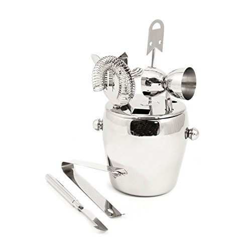 Cheap Plastic Ice Buckets Bey Berk 7 Piece Metal Stainless Steel Bar