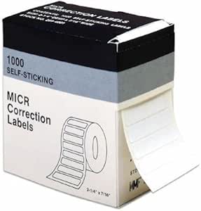 Amazon.com : MMF Industries MICR Opaque Correction Labels, 0.44 x 2 ...