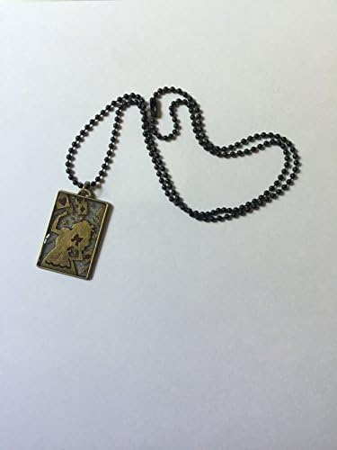 Transparent &amp; Gold Alice In Wonderland UV Resin Necklace