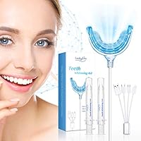 Teeth Whitening, Luckyfine Teeth Whitening Kit 16 LED Accelerator Lights, including 30ml Gel, Home Teeth Whitener System