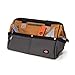 Dickies 16-Inch Durable Canvas Work Bag for Painters, Carpenters, and Builders, Heavy-Duty Zipper, Reinforced Handles, Exterior Pockets, Tan/Grey