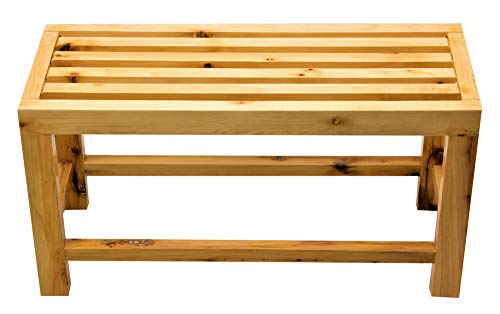 ALFI brand AB4401 26-Inch Solid Wood Slated Single Person Sitting Bench