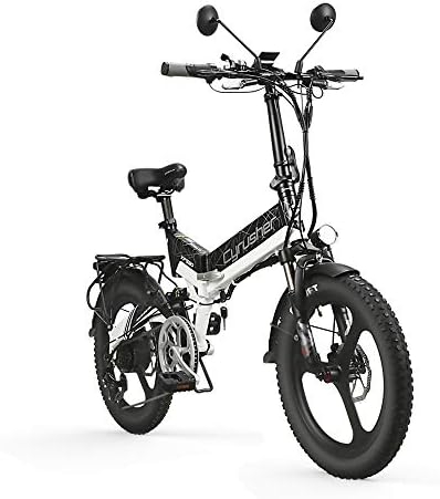 Excy Xf590 インチ折り畳み電気自転車 アシスト自転車 48v 10ah 500wモーター 防水ライト付き ミラー ウインカー付き 公道走行可能 日本向け防犯登録可能自転車 通勤通学用 新品発売 白