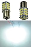 Cutequeen 2 X 1156 S25 Ba15s White 1350 Lumens Super Bright 54smd 54-smd 2835 Chipsets LED Car Lights Bulb Backup Signal Blinker Stop Brake Tail Light Bulbs 12v - White