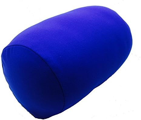 Microbead Cushie Roll Pillow 7" X 12" w/ Removable Cover (Blue)