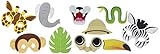 10-Piece Photo Booth Prop Kit, Jungle Party