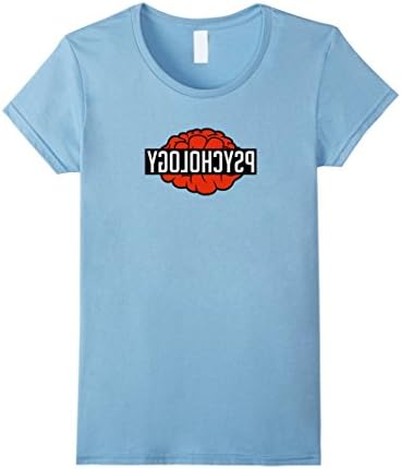 Women's Reverse Psychology Funny Nerd Smart Geek T Shirt XL Baby Blue