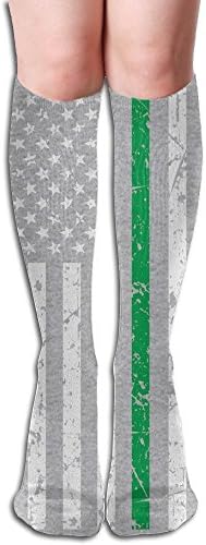 LICAI American Flag Irish Knee High Crew Socks Women's Knee High Stockings Cosplay Socks