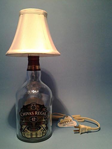 Chivas Regal Liquor Bottle Table Lamp W/ White Shade