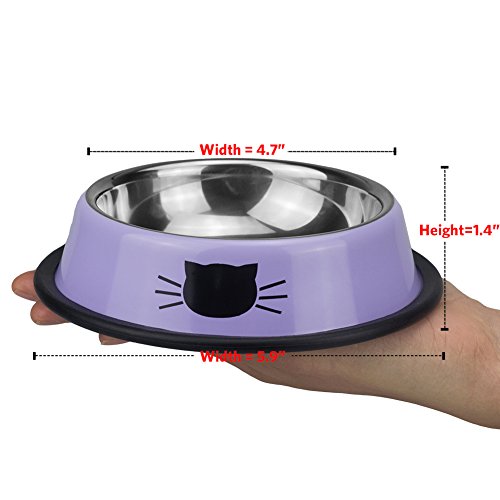 Ureverbasic Cat Bowls Stainless Steel Dog Bowl 8oz For Small Pets Puppy