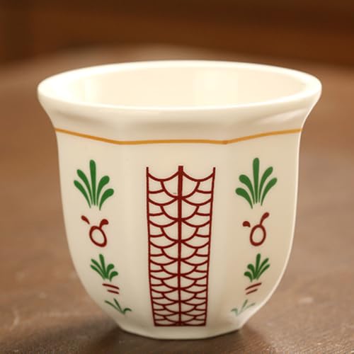 HOOPZOZA Coffee Cup Ceramic Mug Espresso Cup 180mL (Red)