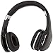 AUSDOM M07 Foldable On-Ear Wireless Bluetooth Headphones with Mic (Black)