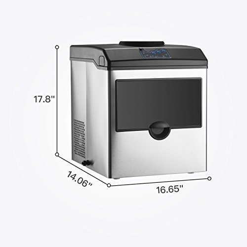 KUPPET 2 in 1 Commercial Ice Maker Machine With Water DispenserProducts 33lbs DailyIce Cubes