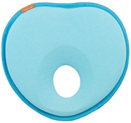 Hillside Newborn Baby Pillow | Head Shaping Pillow for Preventing Flat Head Syndrome (0-6 Months) Plagiocephaly in Infants (Teal & Robin Egg Blue)