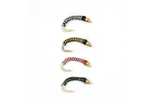 10pcs #14 Bi Color Brassie Miges Chironomids Fly Fishing Flies/Bait/Lures - (Color: 10pcs Mix Color)