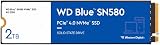 WD Blue SN580 2TB NVMe M.2 2280 PCIe Gen3 SSD up to 4150 MB/s read