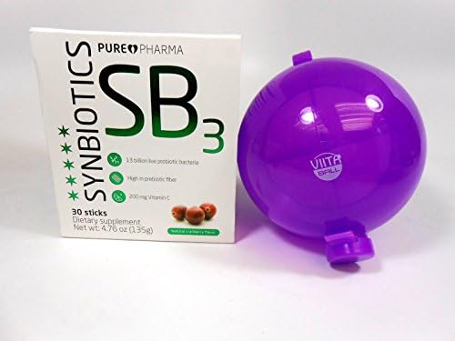 PurePharma SB3 Symbiotics 30 sticks 4.76 oz probiotic FREE Viita Ball Bundle!