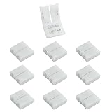 LightingWill 10pcs Pack Strip to Strip Unwired Gapless Solderless Snap Down 2 Conductor LED Strip Connector for 10mm Wide 5050 5630 Single Color Flex LED Strips