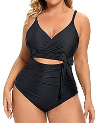 Daci Women Plus Size One Piece Swimsuits High