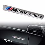 M Performance Car Logo Hood Decal Sticker Emblem for All BMW (Silver)