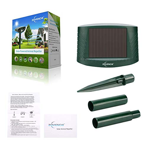 ZOVENCHI ultrasonic Animal, Solar Powered Repeller with Motion Sensor, 2