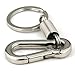 maycom Retro Style Simple Strong Carabiner Shape Keychain Key Chain Ring Keyring Keyfob Key Holder (Polished Silver)