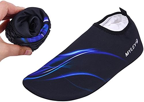 Flexible Water Sport Skin Shoes Aqua Socks Unisex for Swimming,Running,Snorkeling,Surfing,Yoga Exercises,L(US7.5-8.5=CHN38-39),Bue