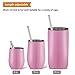 [Updated] 4 Pack Portable Collapsible Reusable Straws - Telescopic Stainless Steel Metal Travel Straw Drinking with Case, Cleaning Brush and Keychain, by Huameilong(Sliver, Black, Blue,Red)