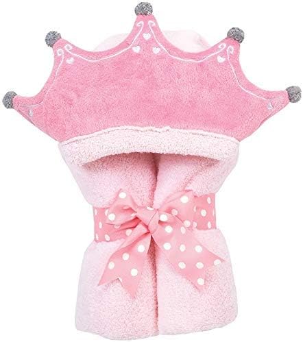 Princess Crown Hooded Baby Bath Towel for Girls | Ultra Soft Premium Cotton | Perfect Baby Shower Gift