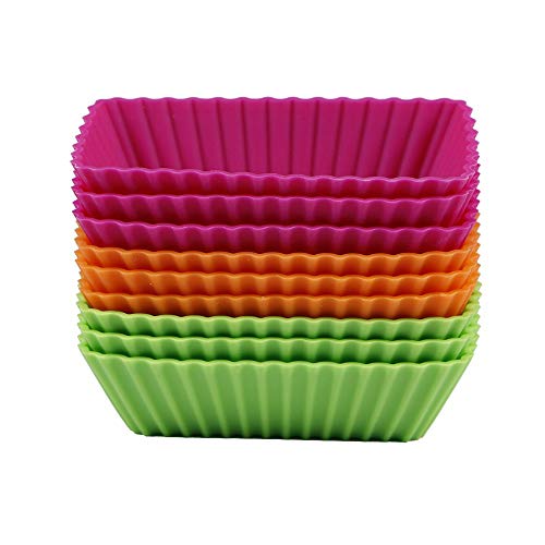 ake Rectangular Jumbo Cupcake Liners, 4.3 Inch Silicone Baking Cups