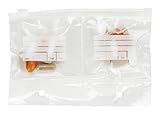 Extra Bags for Wellness Travel Pack - The Pill Organizer Wallet - Pack of 14 Single or Double Compartment (Double Compartment)
