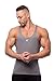 Jed North Bodybuilding Stringer Gym Tank Top Singlet Racerback, X-Large, Grey